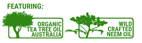 Featuring Organic Tea Tree Oil and Neem Oil