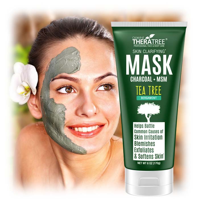 Oleavine TheraTree Mask on Face